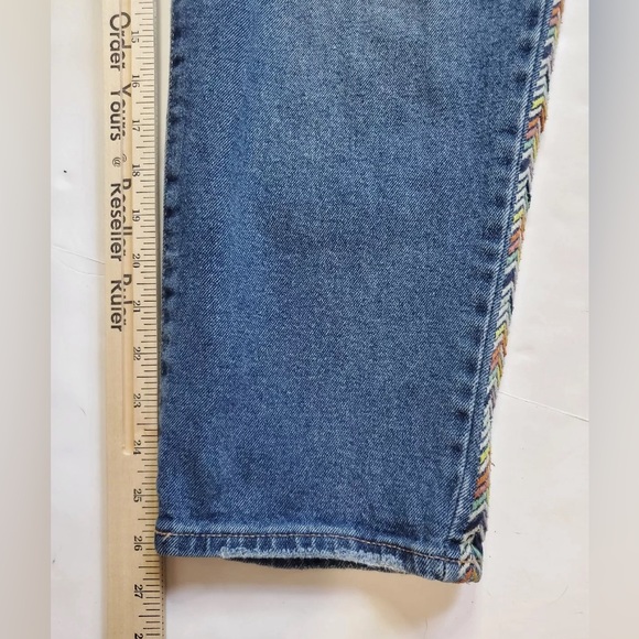 - New Knox Rose Jeans Women's Size 14 HighRise Distressed Straight Leg Emb… - Picture 4 of 8